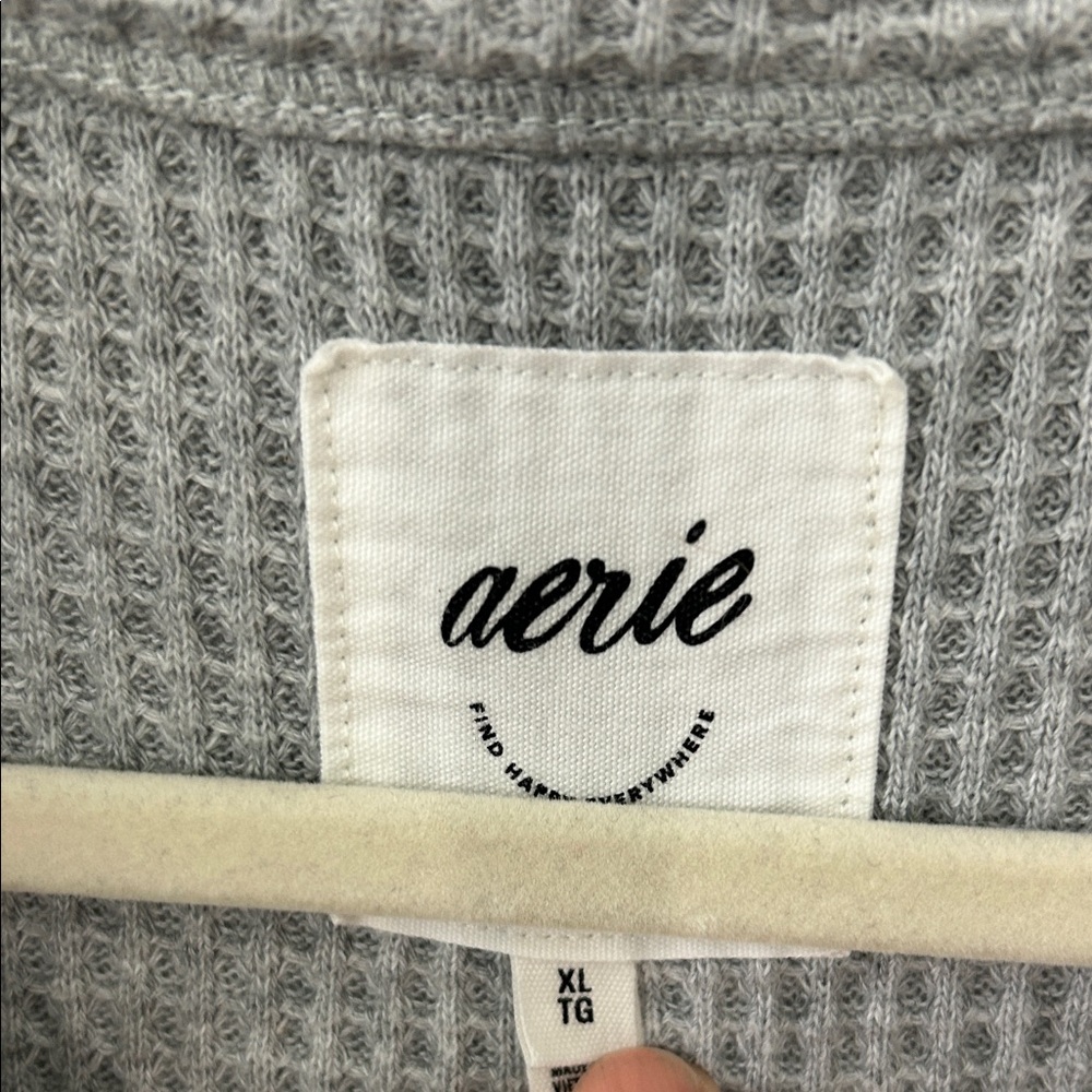 aerie Lumberjane Waffle Button-Up Shirt - Picture 4 of 5